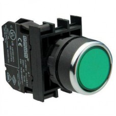 B2Y2DY Кнопка с подсветкой-светодиод зеленая (2НЗ) 100-250 В перем. тока