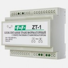 ZT-1     трансформаторный, с импульсным стабилизатором, вых. параметры: 5В/3A, 6 модулей, монтаж на