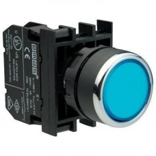 CP100DM Кнопка нажимная круглая синяя (1НО)